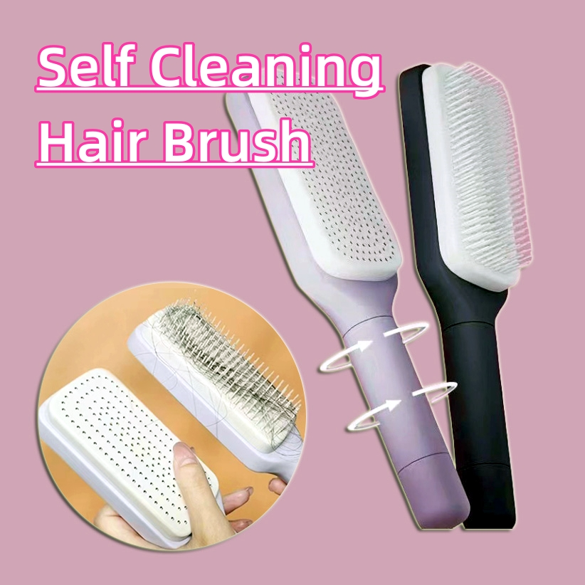 BrushPop™ - Premium Self-Cleaning Hair Brush